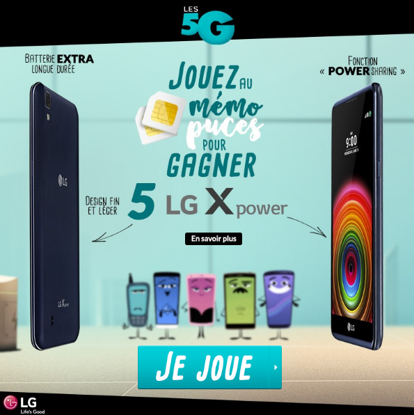 Gagnez un téléphone LG X power !
